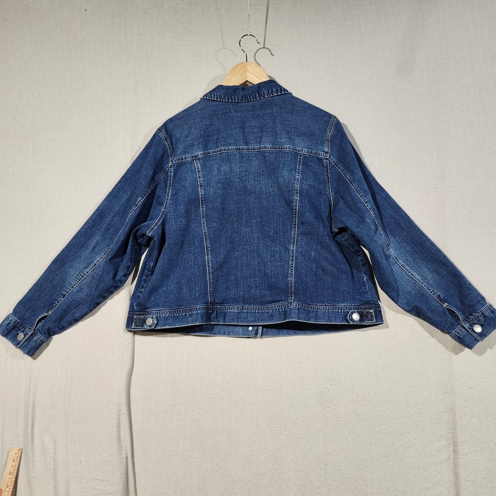 Christopher & Banks Est. 1946 Denim Jacket Blue Medium Wash Plus‎ Size 18/20W - Picture 11 of 12